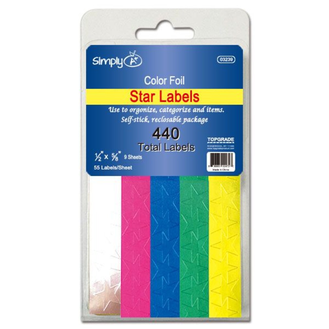 Foil Star Stickers Assorted 1/2" – 440 Pack Colorful Reward Labels for Teachers, Crafts & Kids